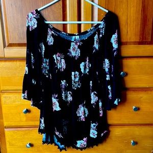 Cato Womens Off the Shoulder Tunic Top